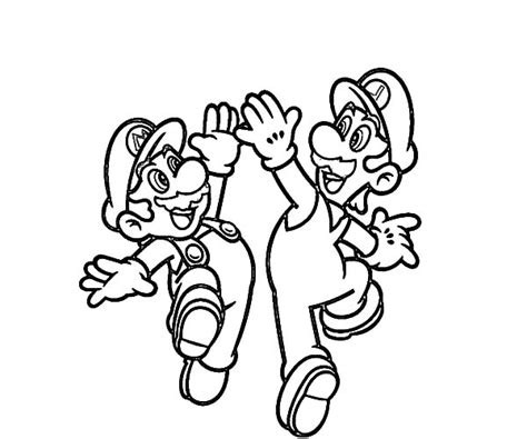 They are also organized by styles and colors! Mario And Luigi High Five Coloring Pages - Download ...