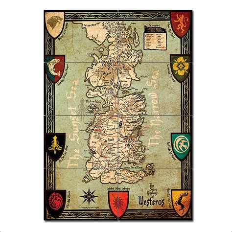 Map Of 7 Kingdoms Of Westeros Interactive Game Of Thrones Map With