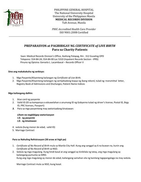 Pdf Preparasyon At Pagbibigay Ng Certificate Of Kung Ang Sanggol Ay