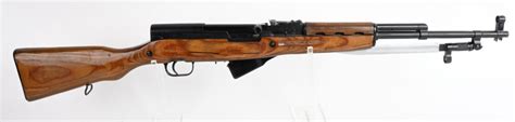 Lot Russian Soviet Sks Rifle With Blade Bayonet