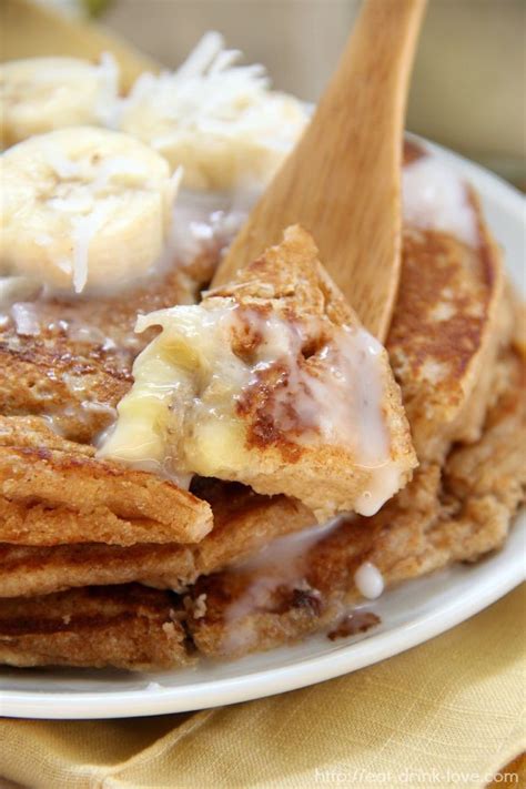 Whole Wheat Banana Pancakes With Coconut Syrup Eat Drink Love