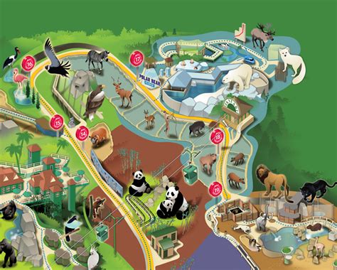 San Diego Zoo California Park Map On Behance