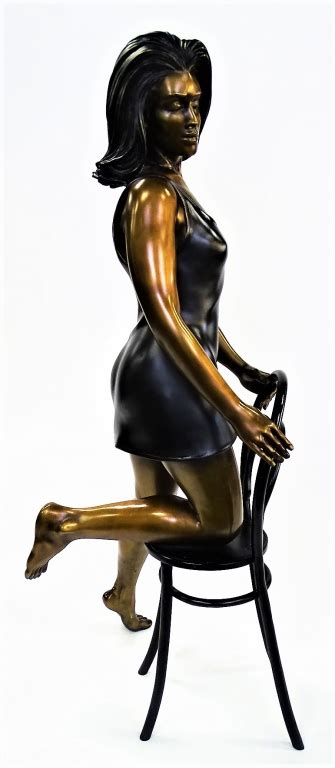 Bill Mack Bronze Sculpture Of Kneeling Woman