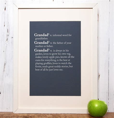 Personalised Grandad Grandpa Print By Coconutgrass