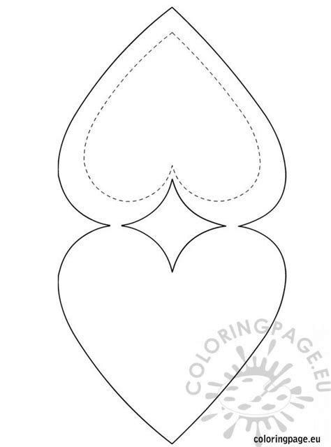 Heart Shaped Card Template Coloring Page