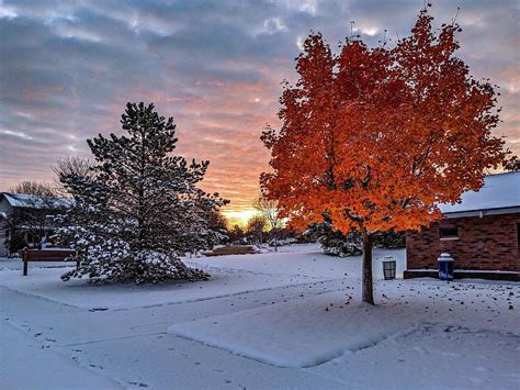 Fall Meets Winter Photograph By Randy Scherkenbach Fine Art America