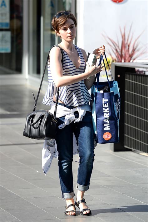 Lily Collins Street Style Out In La April 2015
