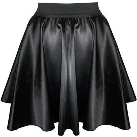 Black Satin Mini Skirt Women Girl Pleated Retro High Waist Shiny Club