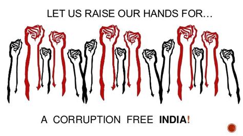 let us raise our hands for a corruption free india corruption poster corruption in india