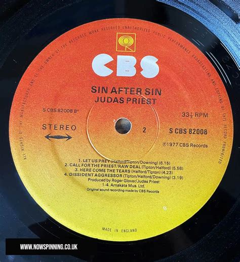 Judas Priest Sin After Sin Album Vinyl Review Now Spinning Magazine