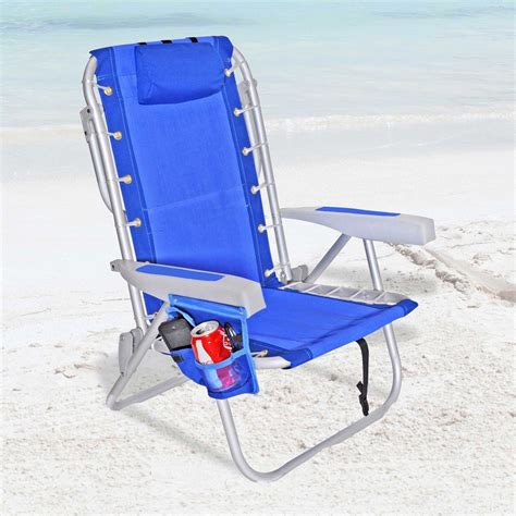 Luxurious reclining camping chair at a great price: Rio 5 pos LayFlat Ultimate Backpack Beach Chair with ...