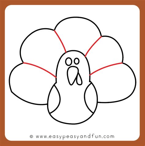 how to draw simple turkey how to draw a turkey easy step by step turkey drawing with colour