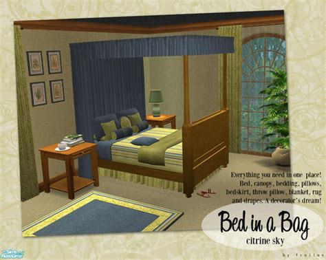 The Sims Resource Bed In A Bag Citrine Sky