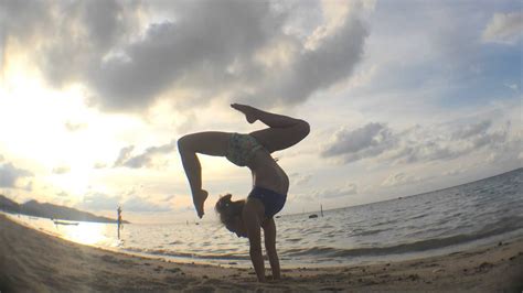 Yoga In Koh Samui Beach Handstand Splits Youtube