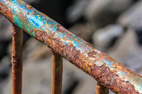 Rusty Iron Structure Weathered Rust Rusted Metal Colorful
