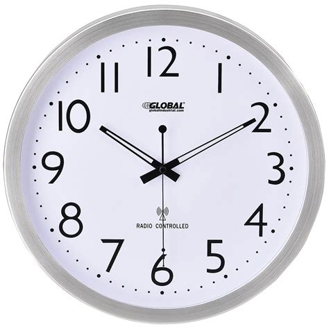 14 Atomic Wall Clock Stainless Steel