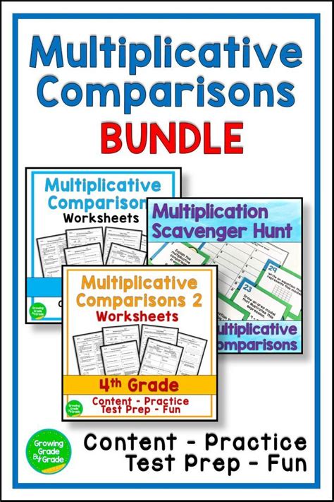 Multiplicative Comparisons Worksheets