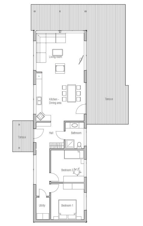 Narrow lot house plans lend quite well to a craftsman style of home, homes that feature a rear entrance and leave the front to pedestrian entrances. Small House CH12 | Narrow lot house plans, Narrow house ...