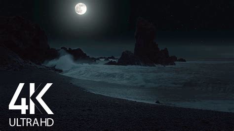 Sleep Better With Ocean Waves Sounds On A Full Moon Night 8 Hours