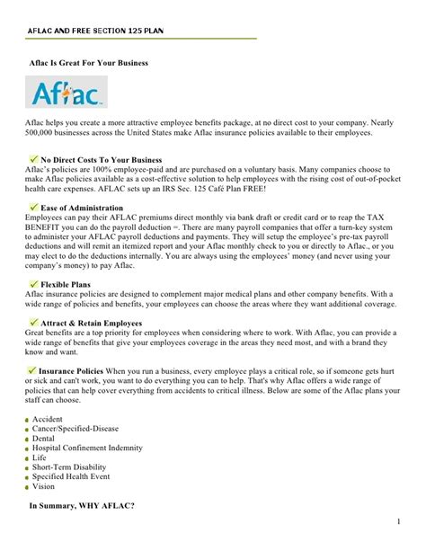 There's no other company in the insurance business that Aflac Voluntary Benefits Benefits