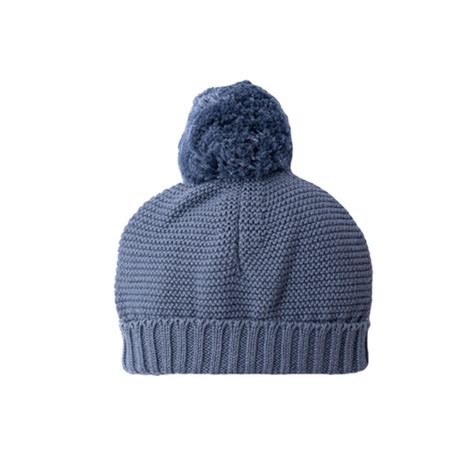 Storm Blue Big Bobble Baby Hat Toffee Moon
