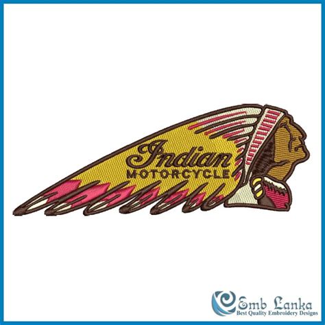 Indian Motorcycles Logo Embroidery Design Emblanka