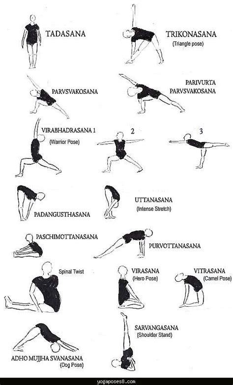Cool Yoga Asanas Chart Yogaposes8 Pinterest Yoga Yoga Positions