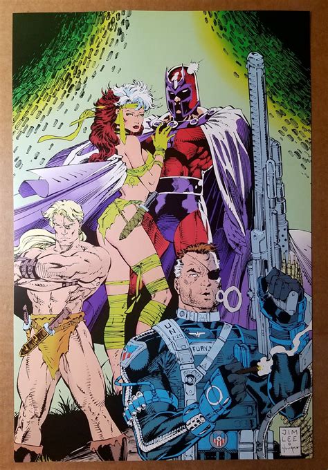 Uncanny X Men 274 Rogue Magneto Kazar Marvel Comics Poster By Jim Lee