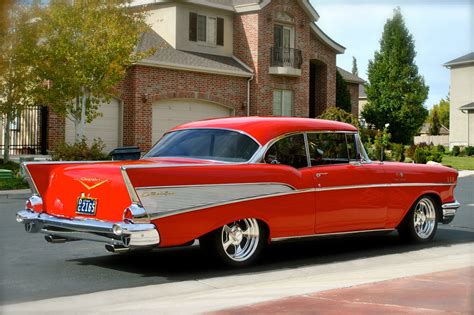 Red For The Holidays This Santas Cruiser 57 Chevy Bel Air Ready For