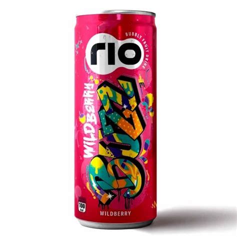 Juice Can Rio Wild Berry Bubbly Fruit Drink Packaging Size 250ml At