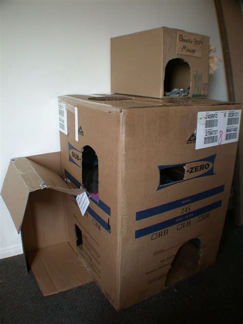 Then there is a lot to do with the cardboard boxes often lying around. diy cardboard cat houses | Tutorial: DIY Cat Tree / Condo ...