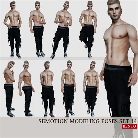 Second Life Marketplace Semotion Male Bento Modeling Poses Set 14