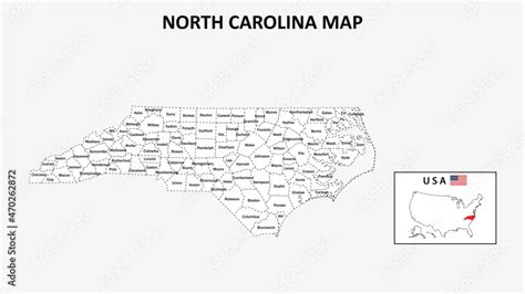 North Carolina Map State And District Map Of North Carolina
