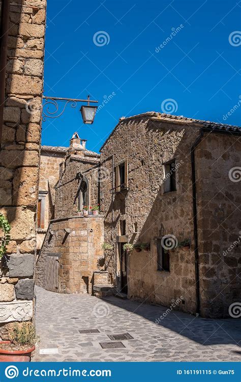 Ancient Streets Of The Dying Town In Italy Civita Di Bagnoregio Lazio