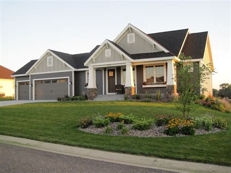 Vinyl Siding Styles In Exterior Craftsman With Landscaping Craftsman