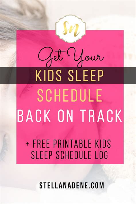 How To Get Your Kids Sleep Schedule Back On Track Kids Sleep Sleep