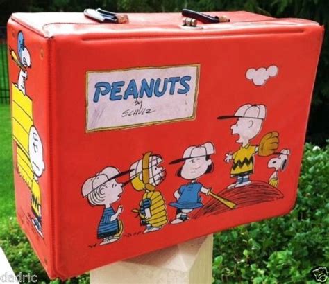 1965 Peanuts Vinyl Lunchbox King Seeley Thermos Co Snoopy Charlie Brown
