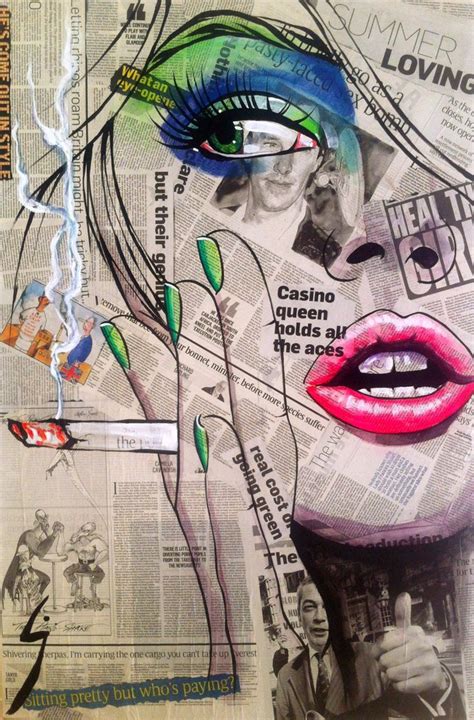 Pin By Nina Ricci On Like Newspaper Art Saatchi Art Collage Art