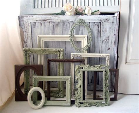 Sage Green Cream And Brown Frame Set Vintage By Willowsendcottage 145