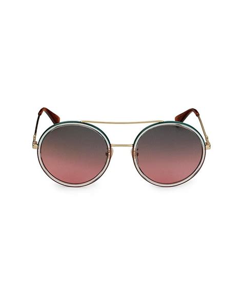 Gucci 56mm Aviator Sunglasses In Metallic Lyst