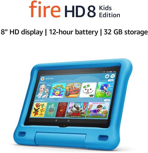 Fire Hd 8 Kids Edition Tablet 8 Hd Display 32 Gb Blue Kid Proof