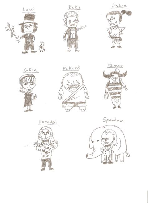 One Piece Cp9 Kid Versions By Baconatorsf On Deviantart