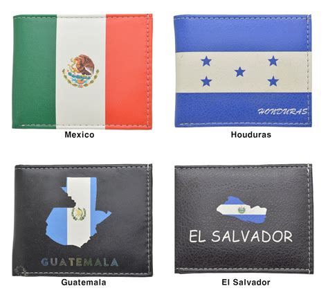 Tems Mens Handcrafted Faux Leather Flip Id Bifold Wallet Mexico El