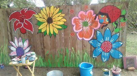 Heavy, bold and dark shades can swamp a. painting flowers on wooden fence - YouTube
