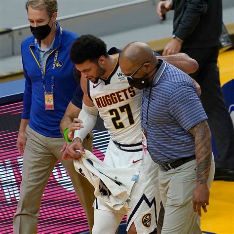 Jamal Murray Collapsed After An Apparent Left Knee Injury At The End Of