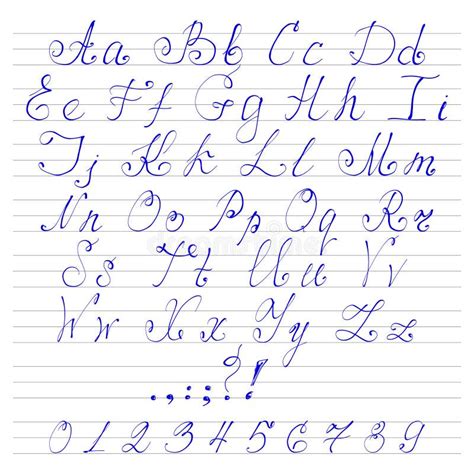 Alphabet Handwriting Fonts Stock Vector Illustration Of Fonts 124938666