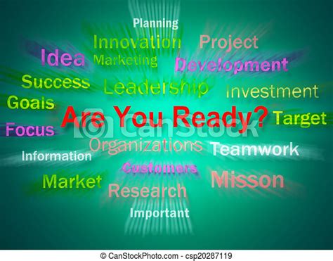 Clipart Of Are You Ready Brainstorm Displays Prepared For Business
