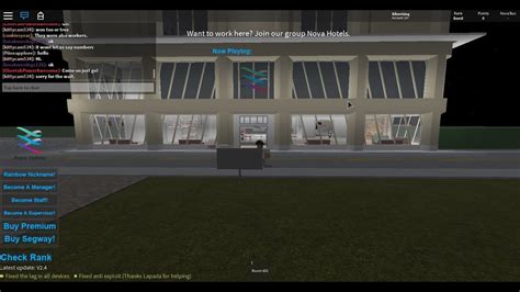 Nova Hotels Roblox Game Robux Codes Listed Property