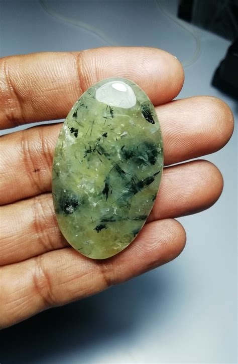 Natural Green Prehnite Loose Gemstone Cabochon For Jewelry Etsy