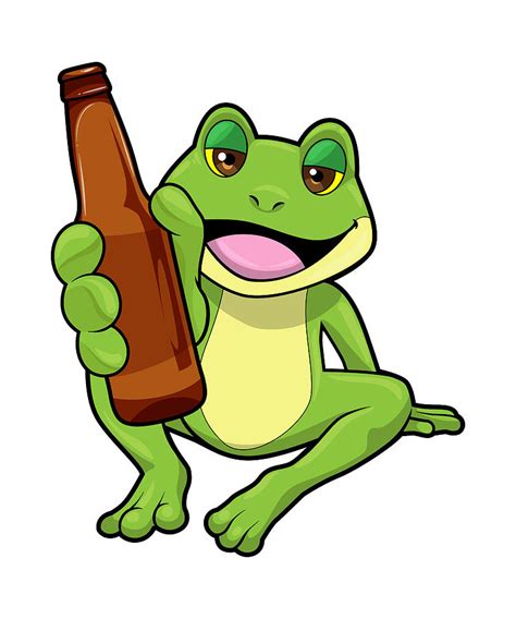 Frog With Bottle Of Beer Painting By Markus Schnabel Pixels
